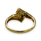 NZGD | 9ct Gold Diamond Double‑Row Crossover Ring Size O