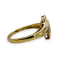 NZGD | 9ct Gold Diamond Double‑Row Crossover Ring Size O