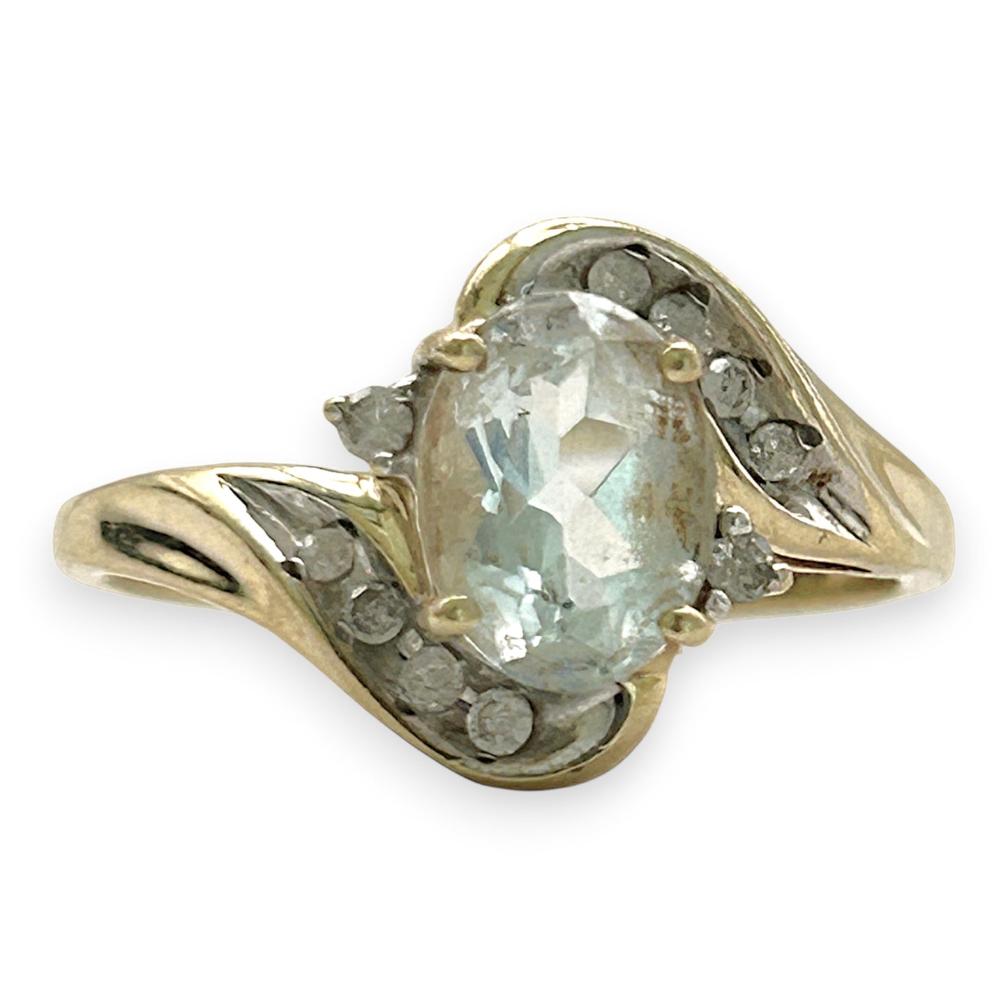 NZGD | 10ct Gold Celestial Crown Ring Size N 1/2