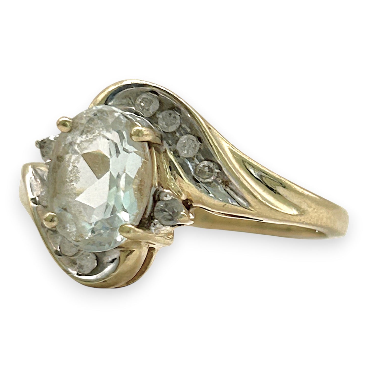 NZGD | 10ct Gold Celestial Crown Ring Size N 1/2
