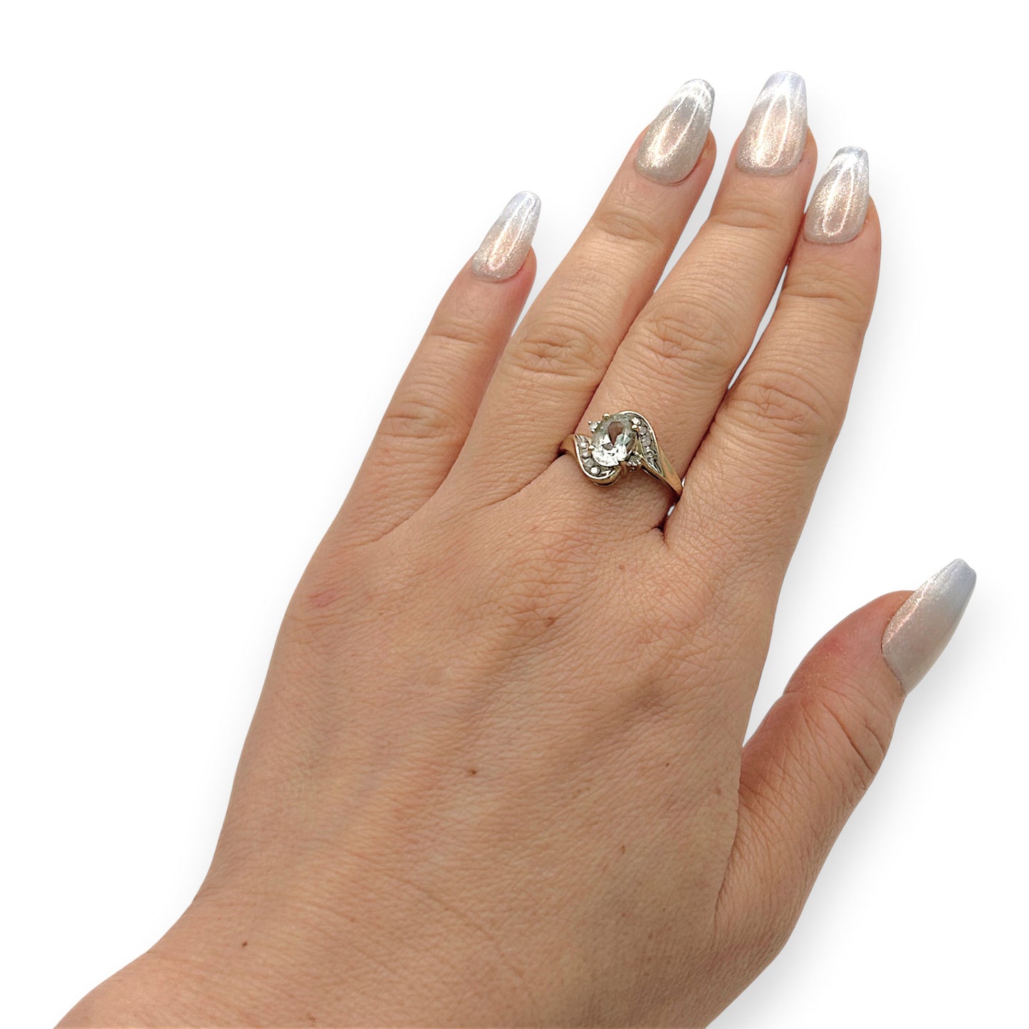 NZGD | 10ct Gold Celestial Crown Ring Size N 1/2