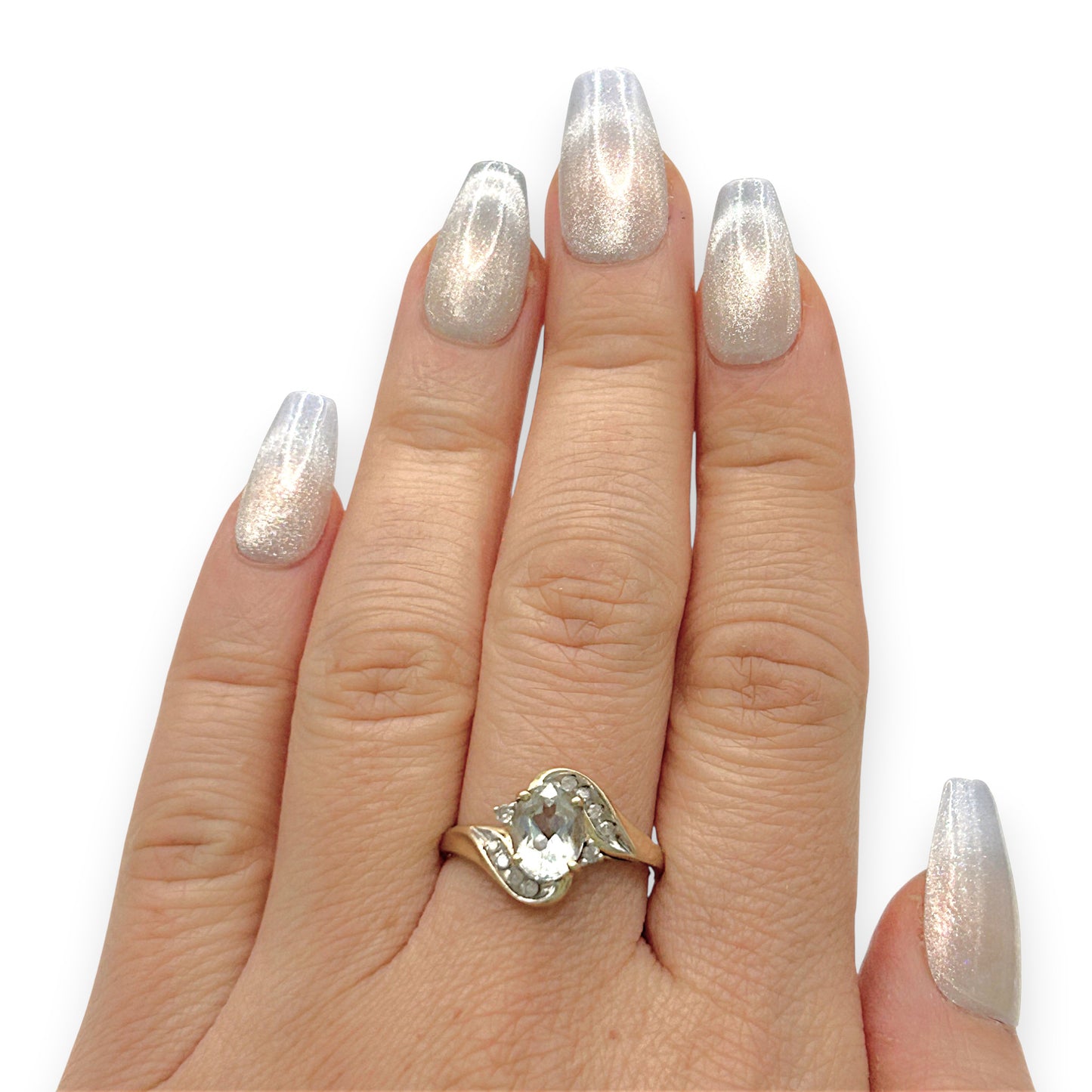 NZGD | 10ct Gold Celestial Crown Ring Size N 1/2