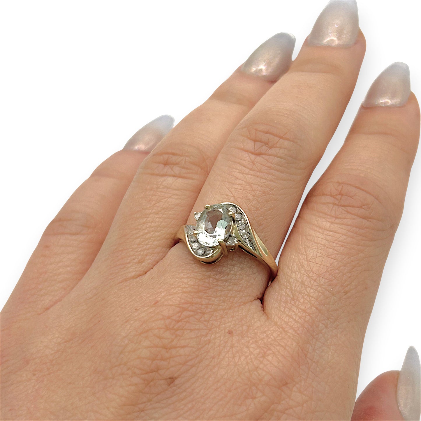 NZGD | 10ct Gold Celestial Crown Ring Size N 1/2