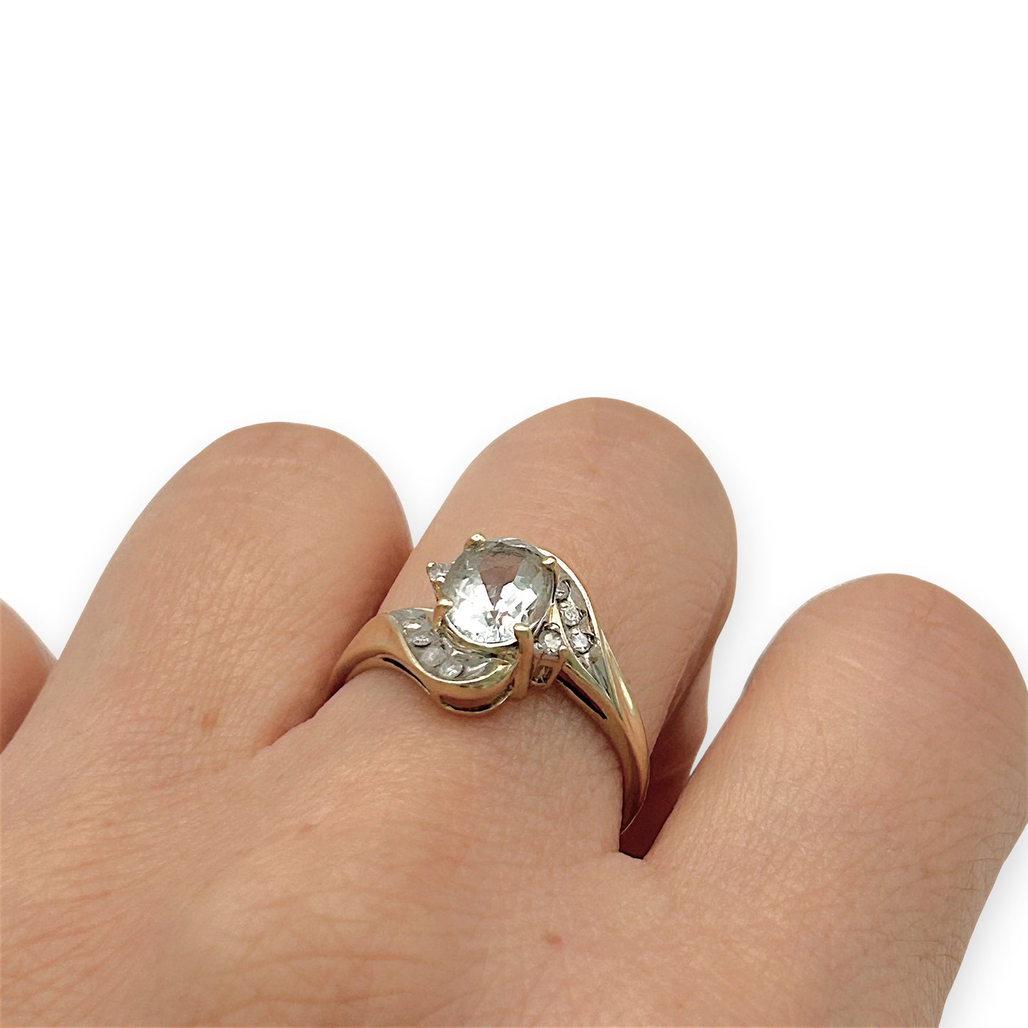 NZGD | 10ct Gold Celestial Crown Ring Size N 1/2