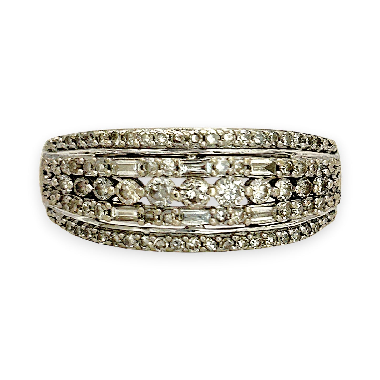 NZGD | 10ct W/Gold Michael Hill Ring Valuation $2,300-Celestial Rows Diamond Band