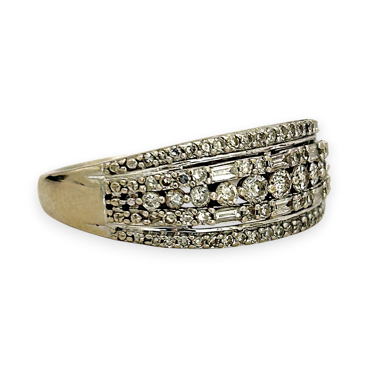 NZGD | 10ct W/Gold Michael Hill Ring Valuation $2,300-Celestial Rows Diamond Band