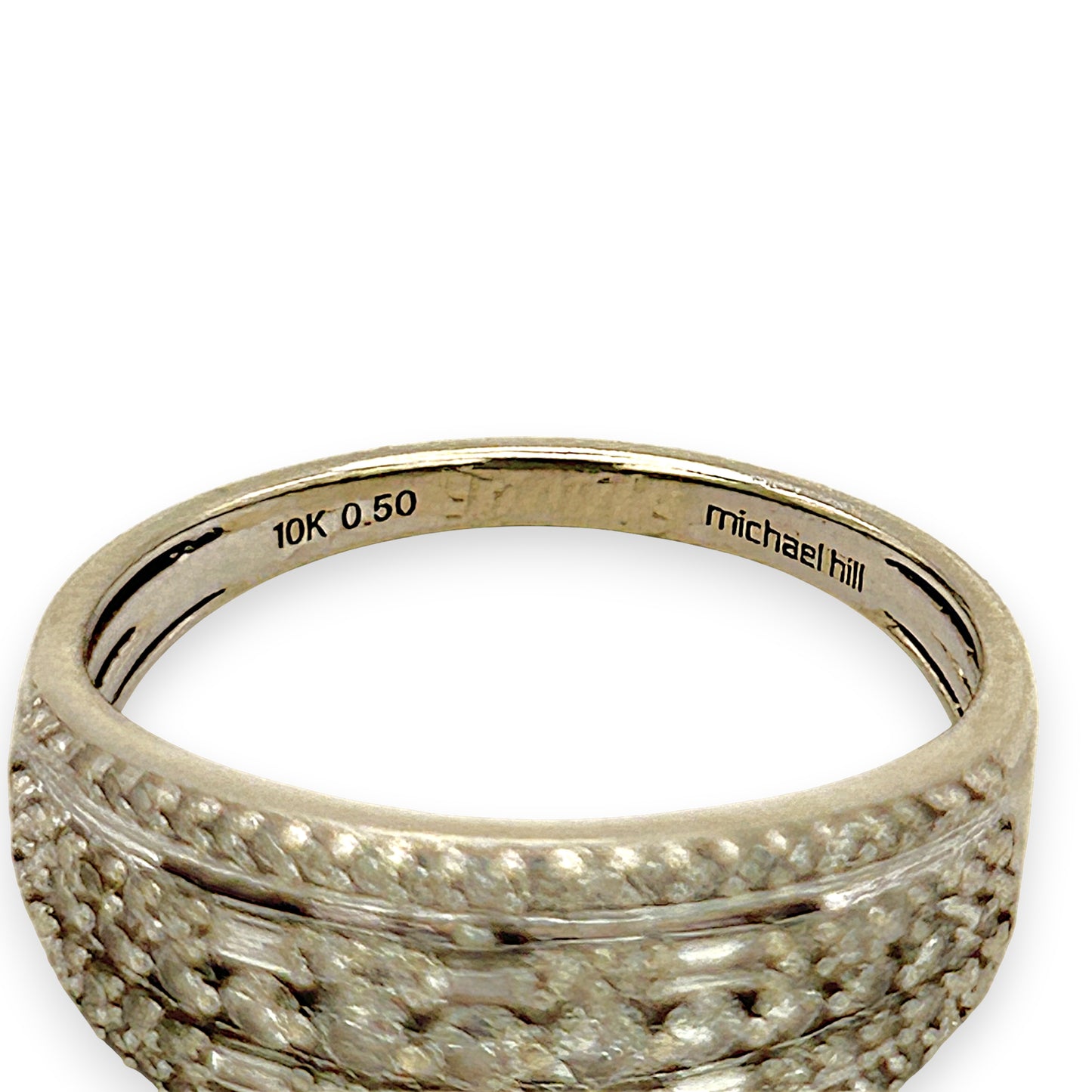 NZGD | 10ct W/Gold Michael Hill Ring Valuation $2,300-Celestial Rows Diamond Band