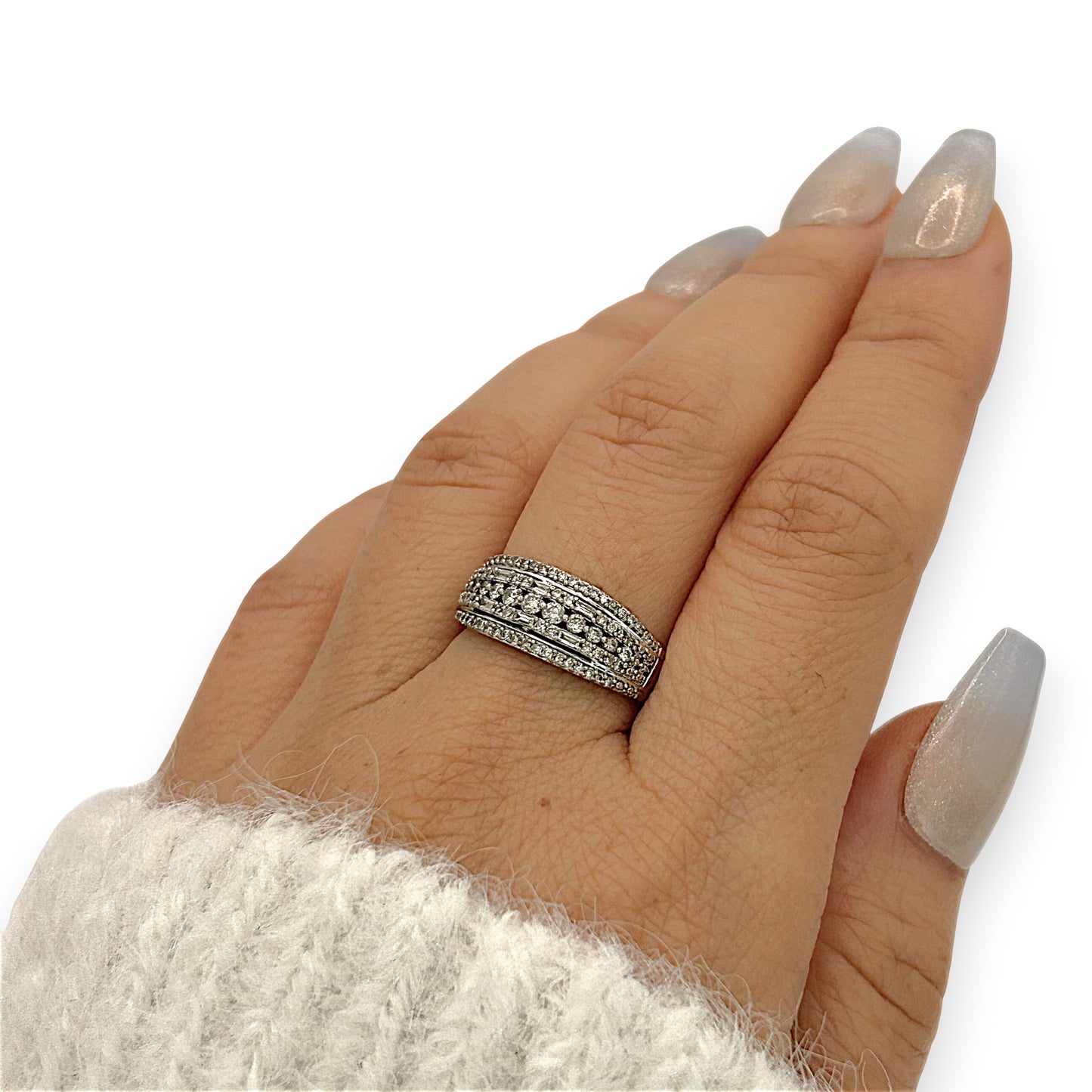 NZGD | 10ct W/Gold Michael Hill Ring Valuation $2,300-Celestial Rows Diamond Band