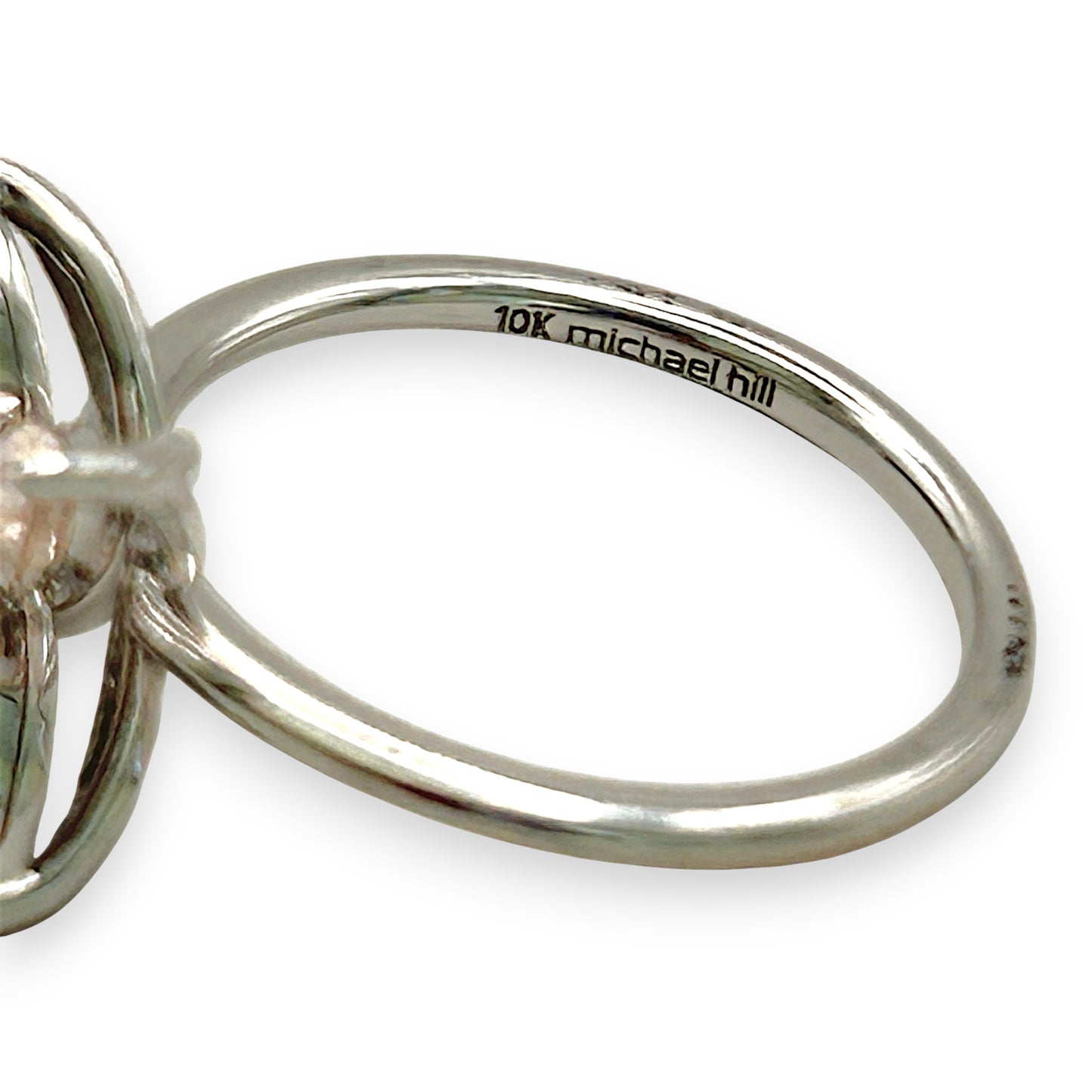 NZGD | 10ct Whtie Gold MICHAEL HILL Whispering Petal Diamond Ring Size O