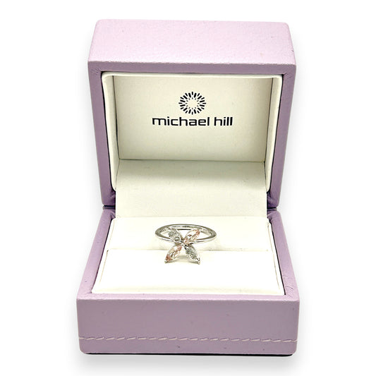 NZGD | 10ct Whtie Gold MICHAEL HILL Whispering Petal Diamond Ring Size O