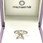 NZGD | 10ct Whtie Gold MICHAEL HILL Whispering Petal Diamond Ring Size O