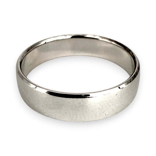 NZGD | 10ct White Gold Minimalist Pureline Band Ring Size Z