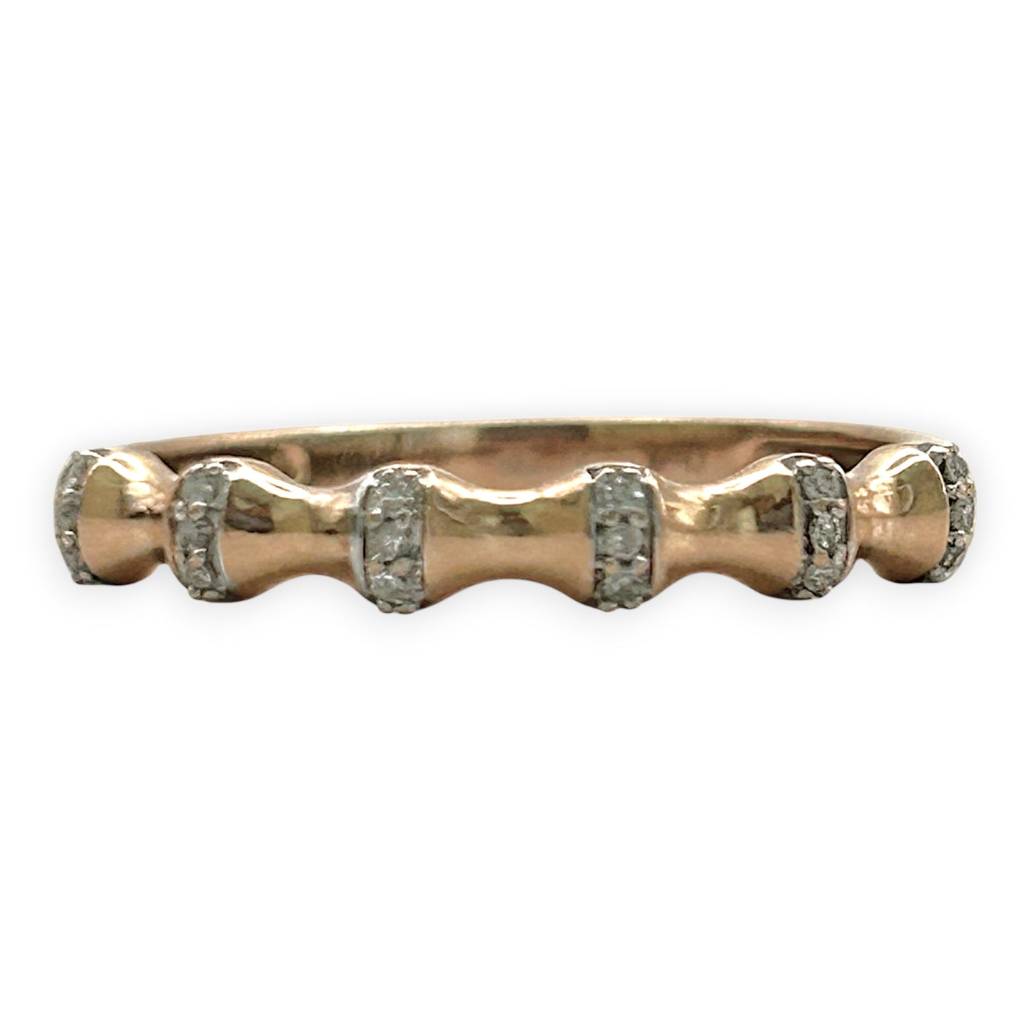 NZGD | 10ct Rose Gold MICHAEL HILL Rosewave Diamond Band Size O