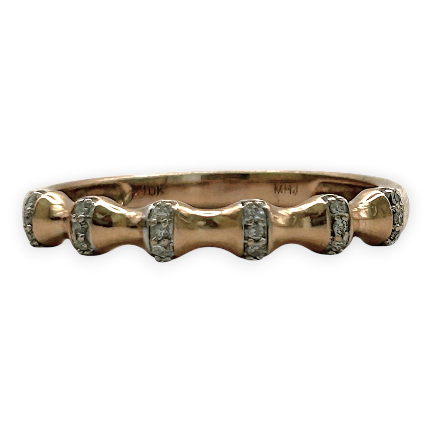 NZGD | 10ct Rose Gold MICHAEL HILL Rosewave Diamond Band Size O