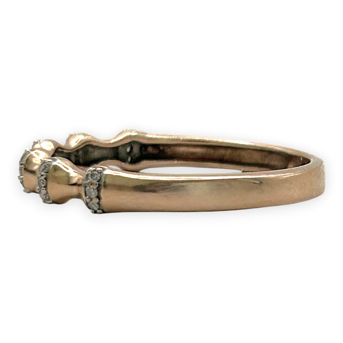 NZGD | 10ct Rose Gold MICHAEL HILL Rosewave Diamond Band Size O