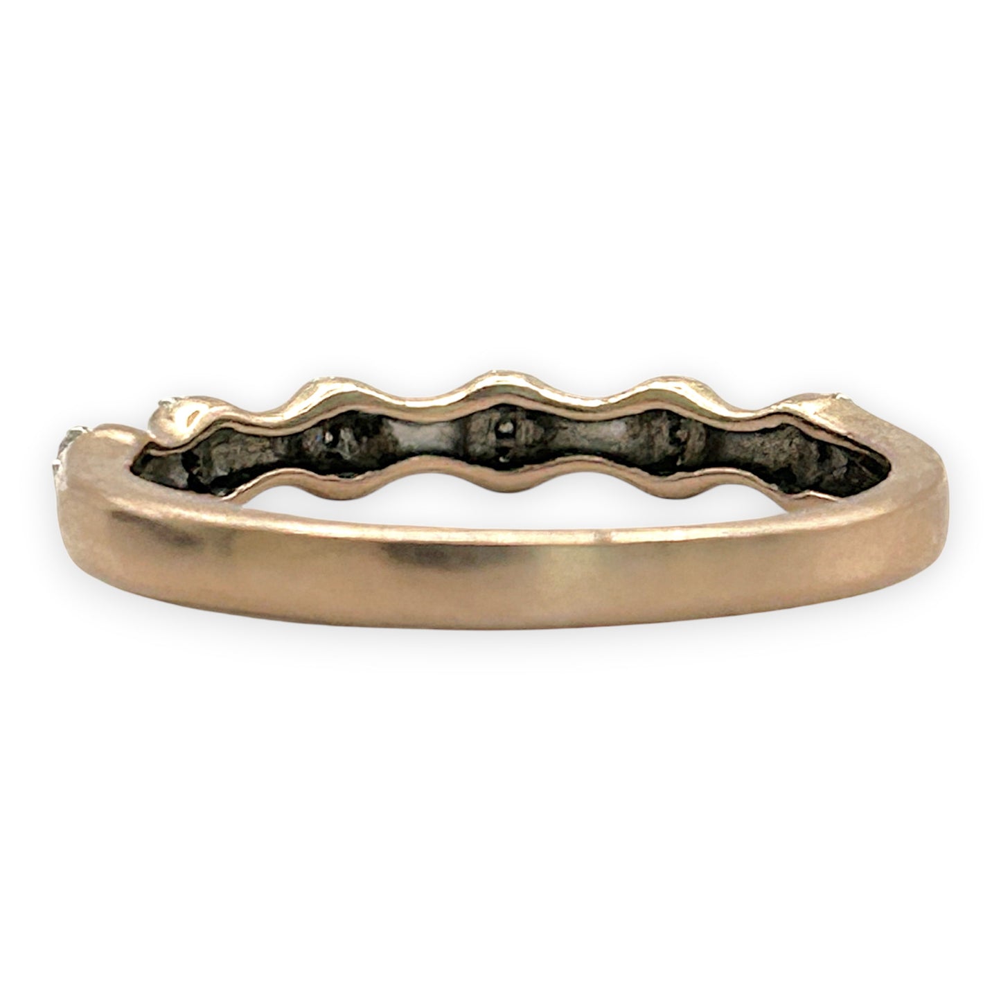 NZGD | 10ct Rose Gold MICHAEL HILL Rosewave Diamond Band Size O