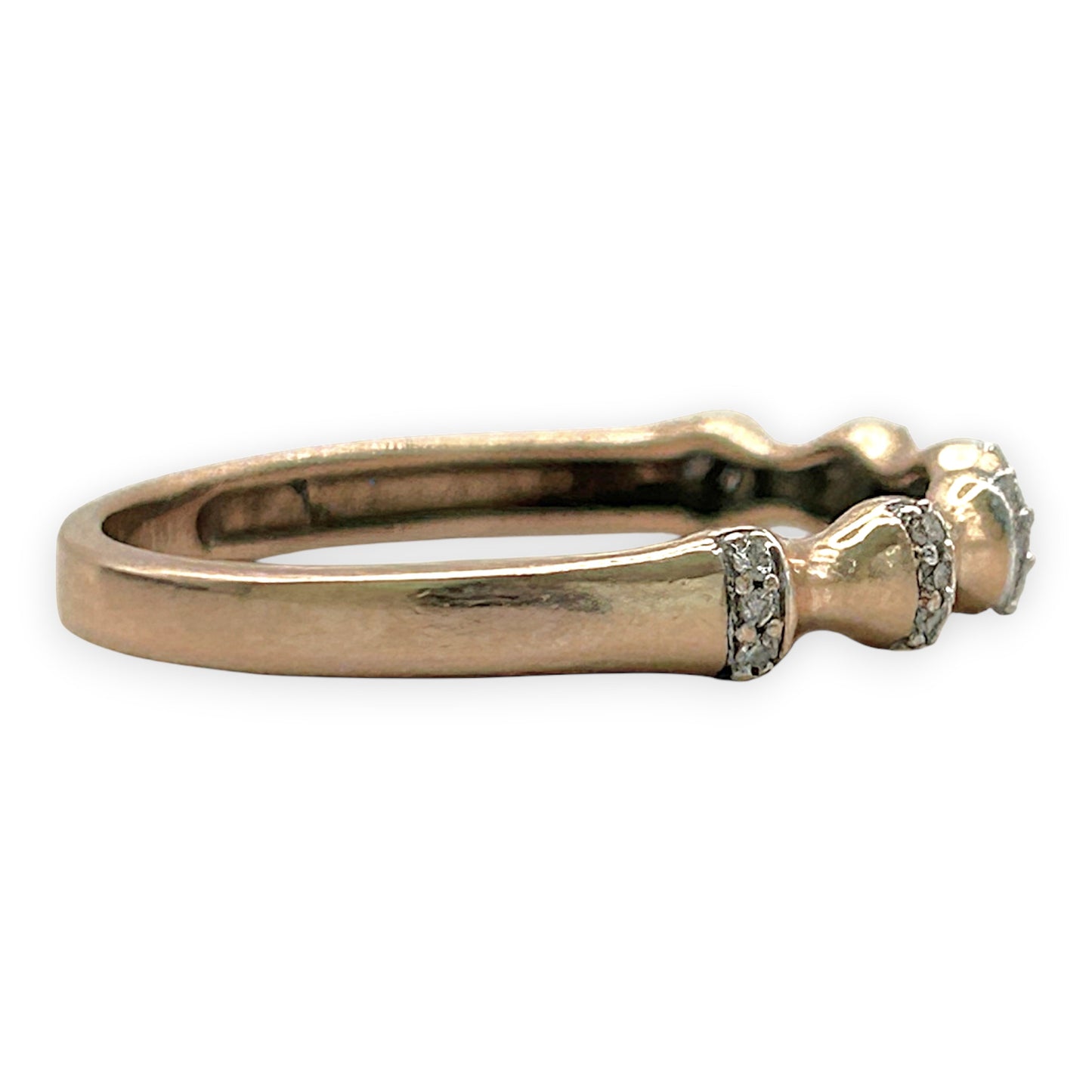 NZGD | 10ct Rose Gold MICHAEL HILL Rosewave Diamond Band Size O