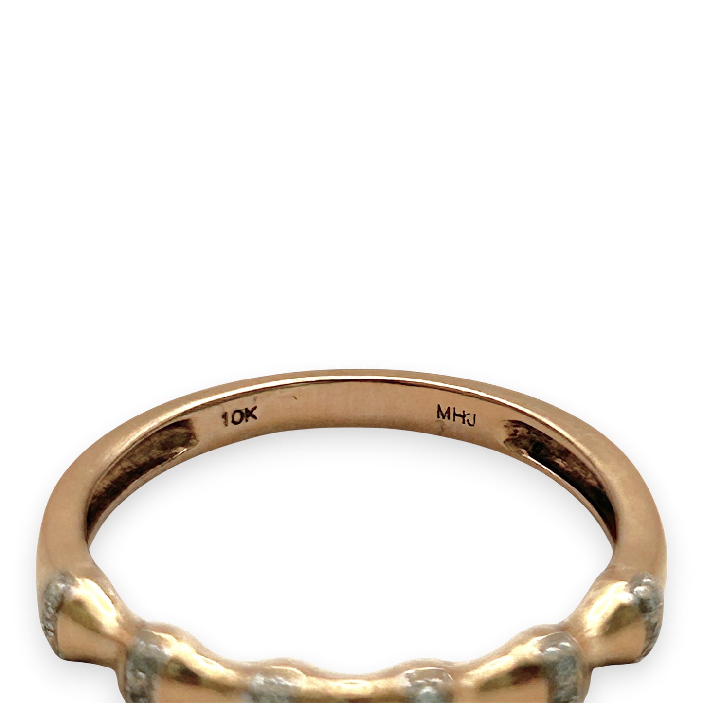 NZGD | 10ct Rose Gold MICHAEL HILL Rosewave Diamond Band Size O