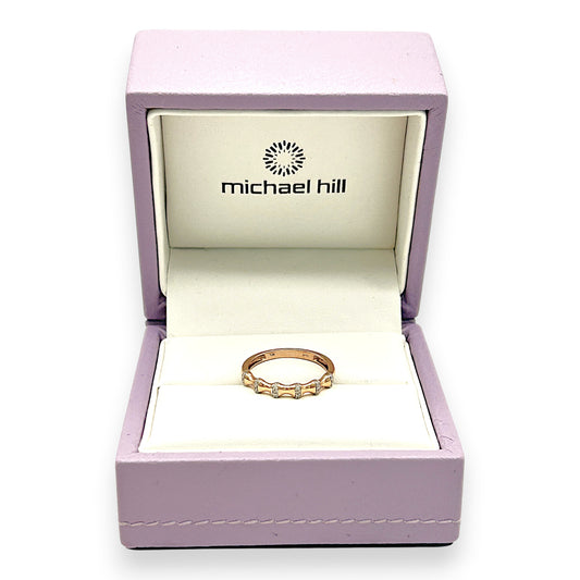 NZGD | 10ct Rose Gold MICHAEL HILL Rosewave Diamond Band Size O