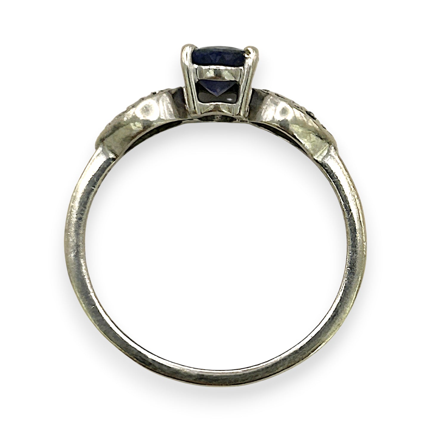 NZGD | 10ct Gold Frosted Indigo Elegance Ring Size N