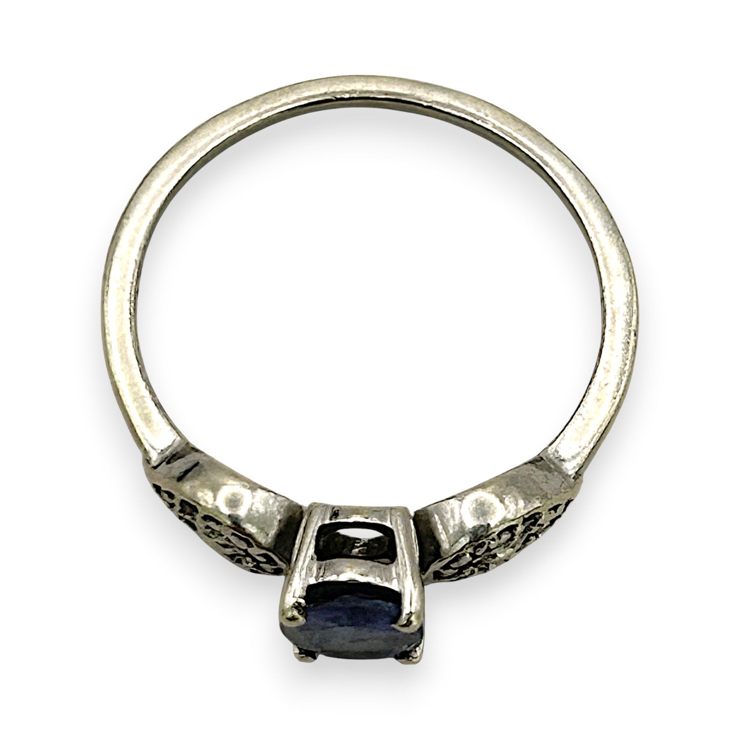 NZGD | 10ct Gold Frosted Indigo Elegance Ring Size N