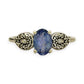 NZGD | 10ct Gold Frosted Indigo Elegance Ring Size N