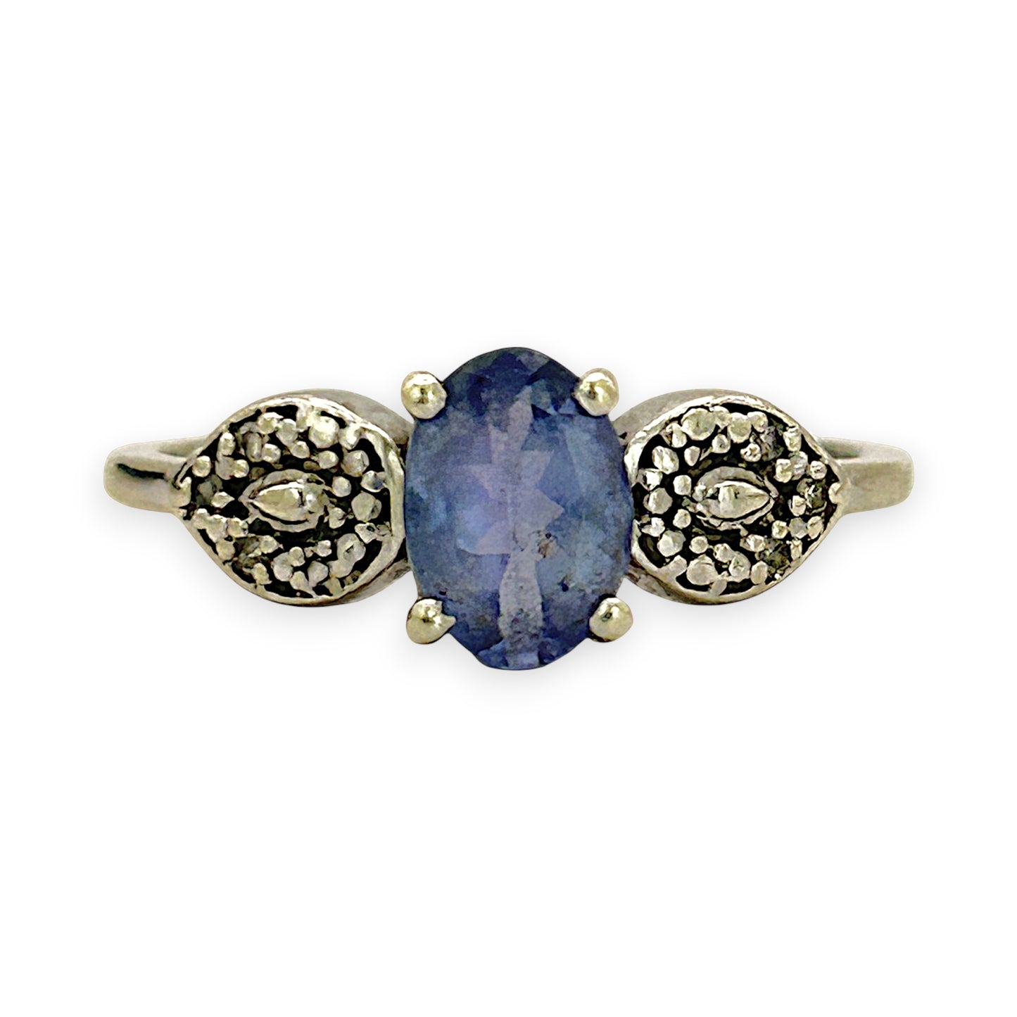 NZGD | 10ct Gold Frosted Indigo Elegance Ring Size N