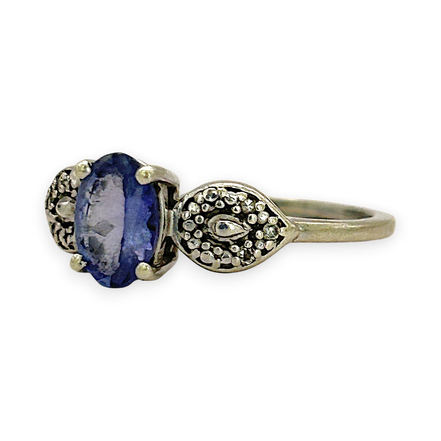 NZGD | 10ct Gold Frosted Indigo Elegance Ring Size N