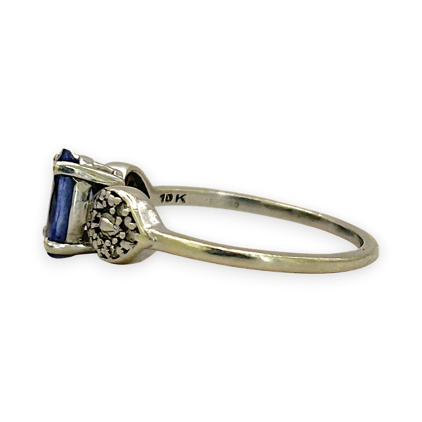 NZGD | 10ct Gold Frosted Indigo Elegance Ring Size N
