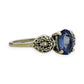 NZGD | 10ct Gold Frosted Indigo Elegance Ring Size N