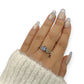 NZGD | 10ct Gold Frosted Indigo Elegance Ring Size N