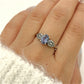 NZGD | 10ct Gold Frosted Indigo Elegance Ring Size N