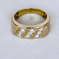 GOLD DEAL | 10kt Gold Refurbished Michael Hill Diamond Groove Ring Size S