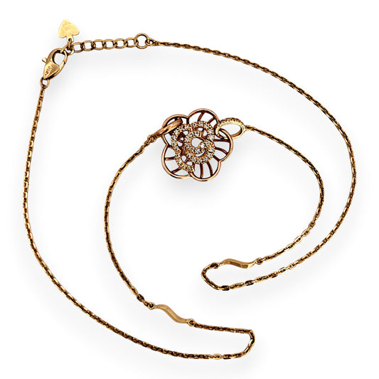 NZGD | 14ct Gold Roselight Bloom Necklace 40cm