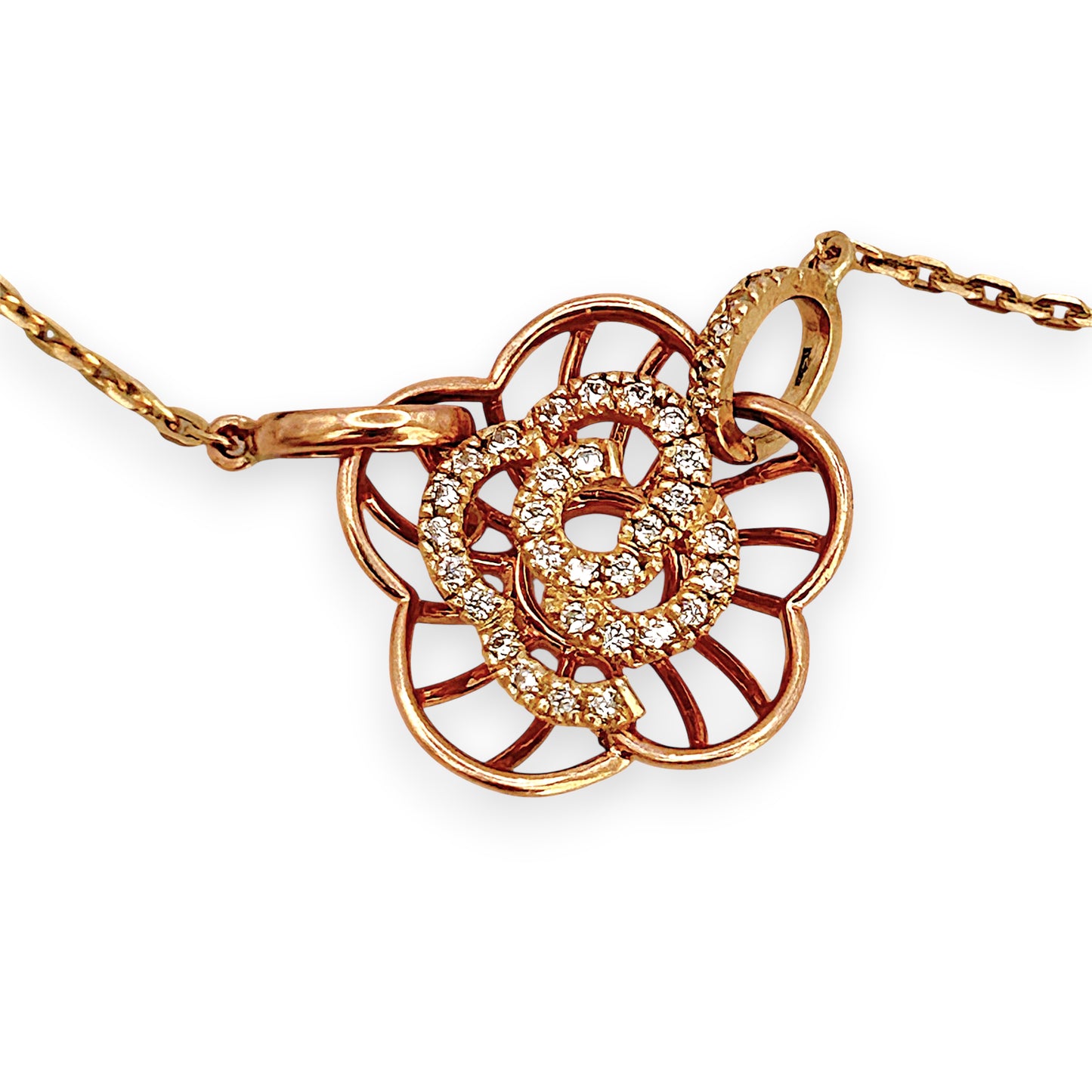 NZGD | 14ct Gold Roselight Bloom Necklace 40cm