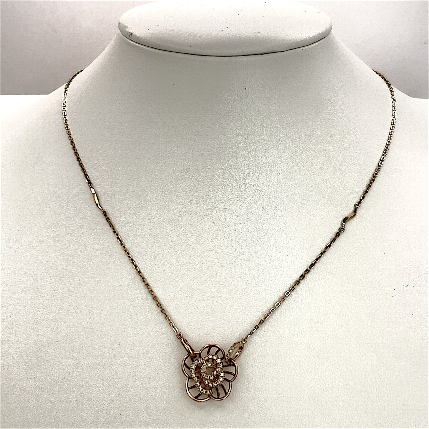 NZGD | 14ct Gold Roselight Bloom Necklace 40cm