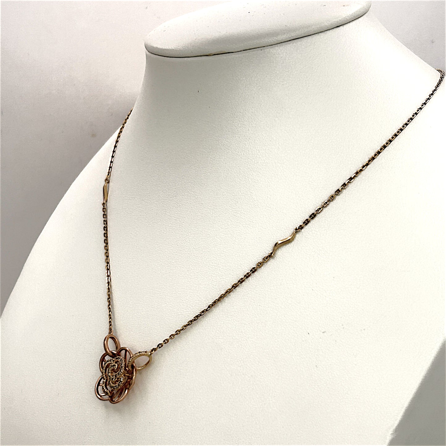 NZGD | 14ct Gold Roselight Bloom Necklace 40cm