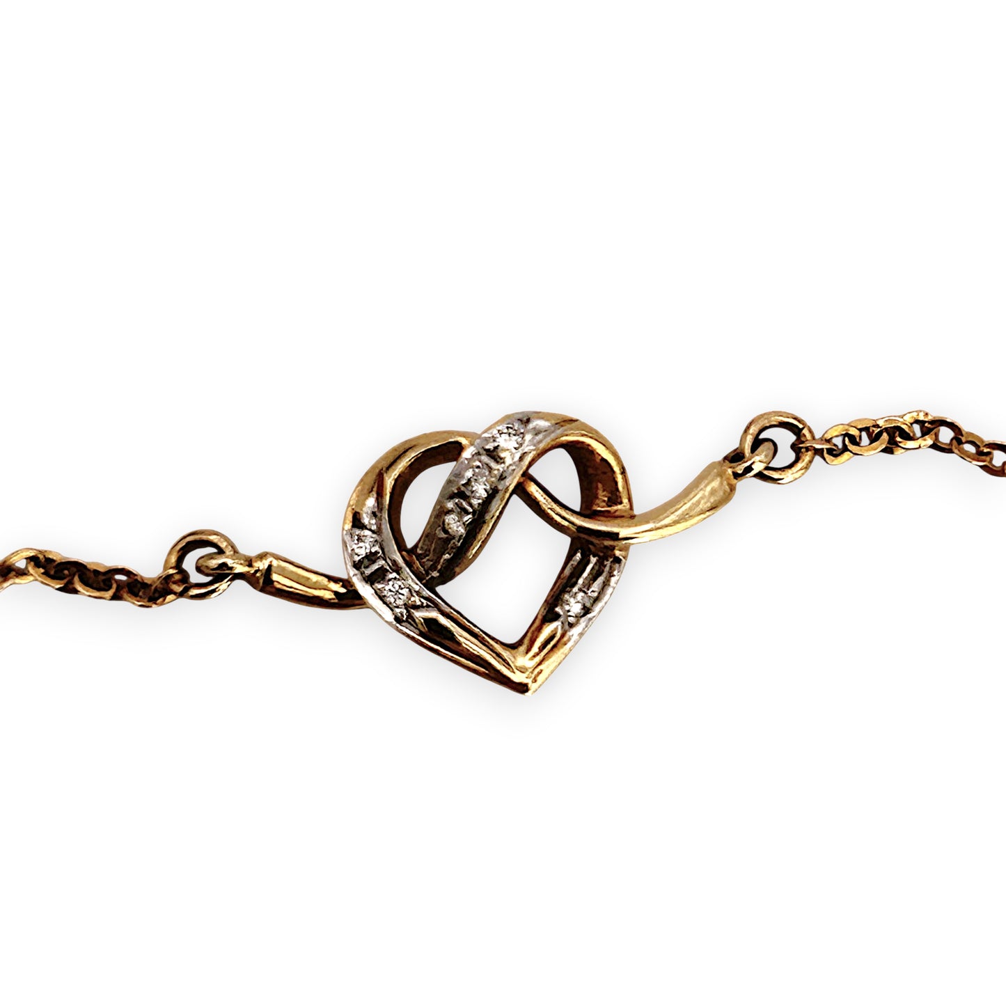 NZGD | 14ct Gold Eternal Heart Diamond Necklace 41cm