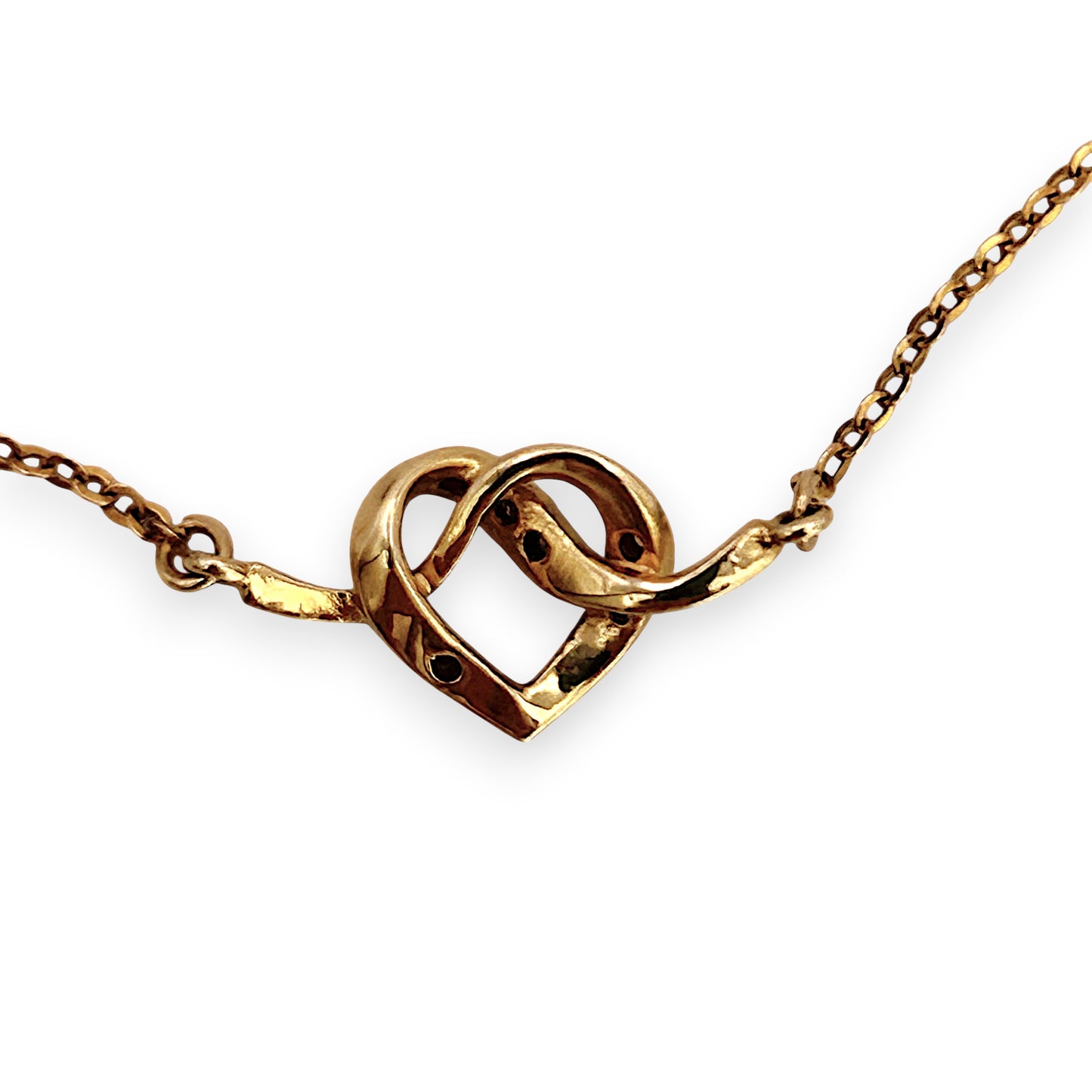 NZGD | 14ct Gold Eternal Heart Diamond Necklace 41cm
