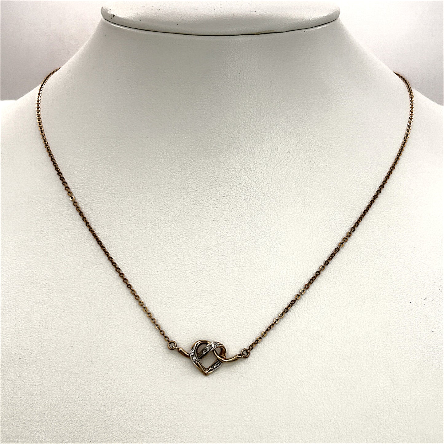 NZGD | 14ct Gold Eternal Heart Diamond Necklace 41cm