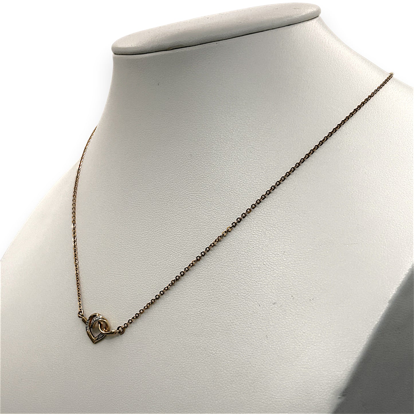NZGD | 14ct Gold Eternal Heart Diamond Necklace 41cm