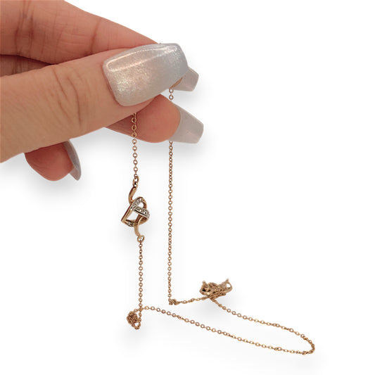 NZGD | 14ct Gold Eternal Heart Diamond Necklace 41cm