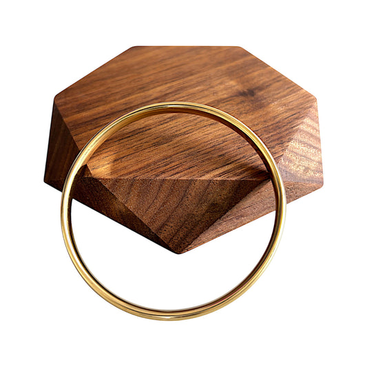 9ct Gold Bangle Inner Diameter 6.35cm, Valuation $2,200. R # 269