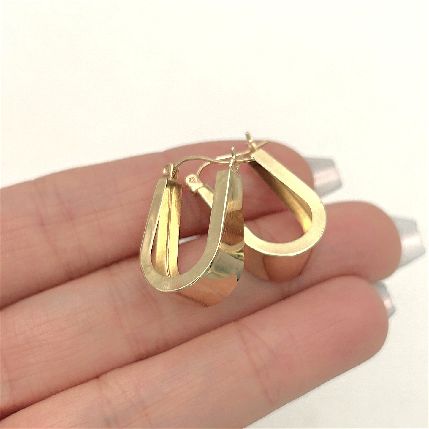 NZGD | 14ct Gold Opulent Aurora Geo Hoops 22.0mm