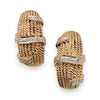 NZGD | 14ct Gold Opulent Weave & Diamond Hoops 21.5mm