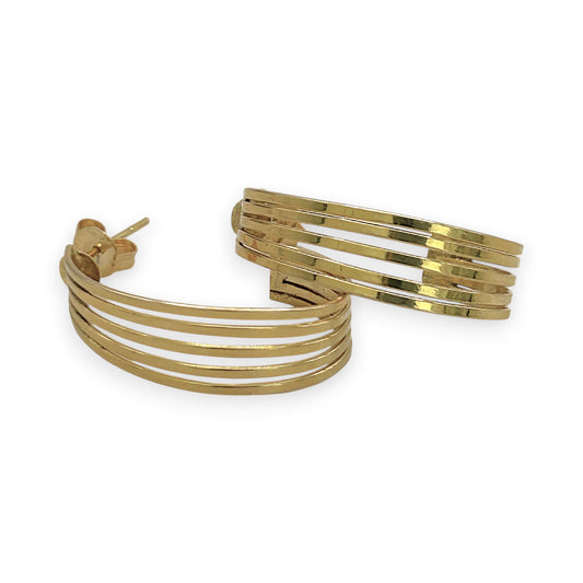 NZGD | 14ct Gold Urban Luxe J‑Curve Earrings