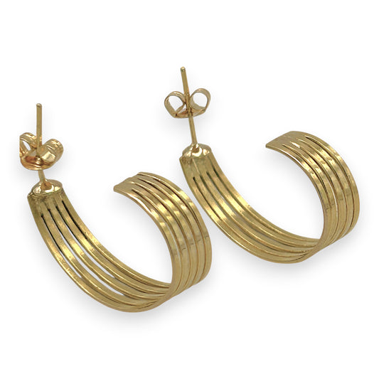 NZGD | 14ct Gold Urban Luxe J‑Curve Earrings
