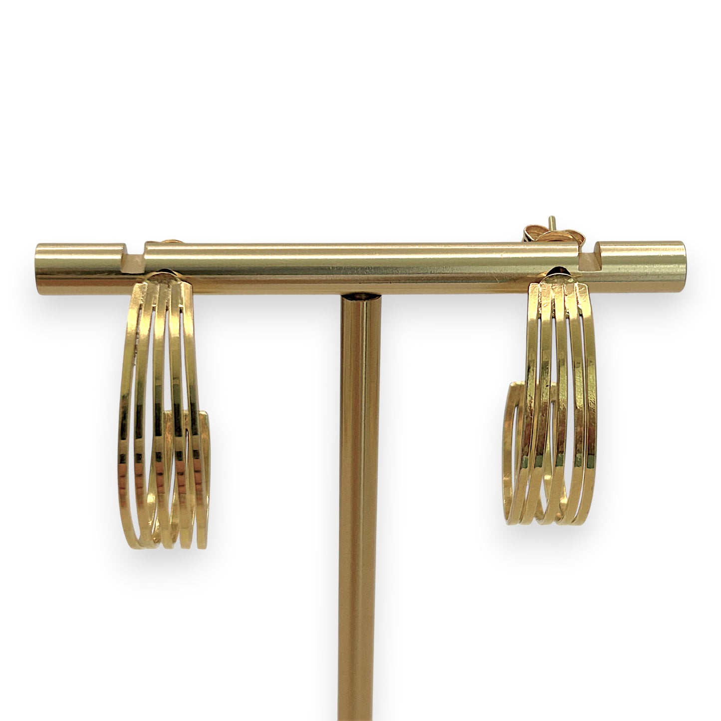 NZGD | 14ct Gold Urban Luxe J‑Curve Earrings
