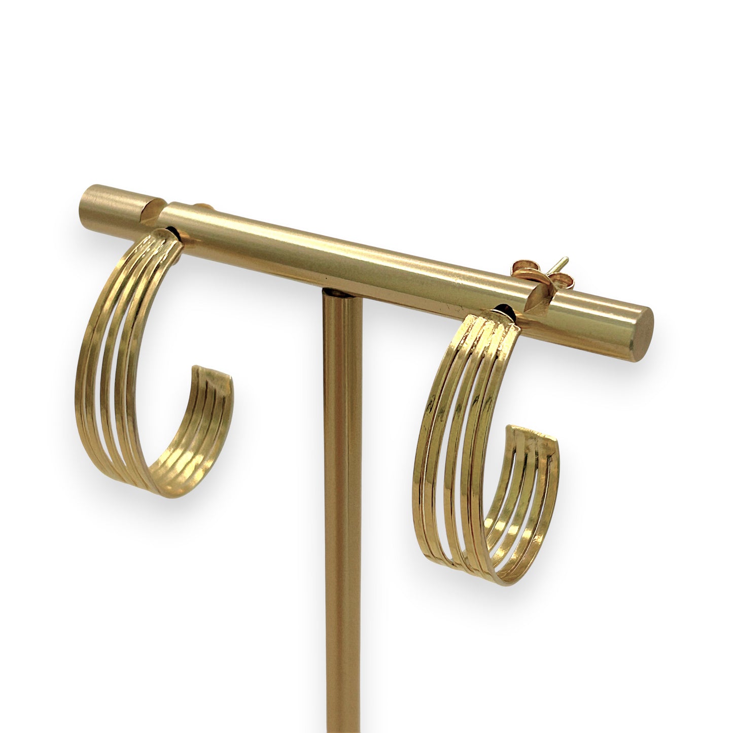 NZGD | 14ct Gold Urban Luxe J‑Curve Earrings