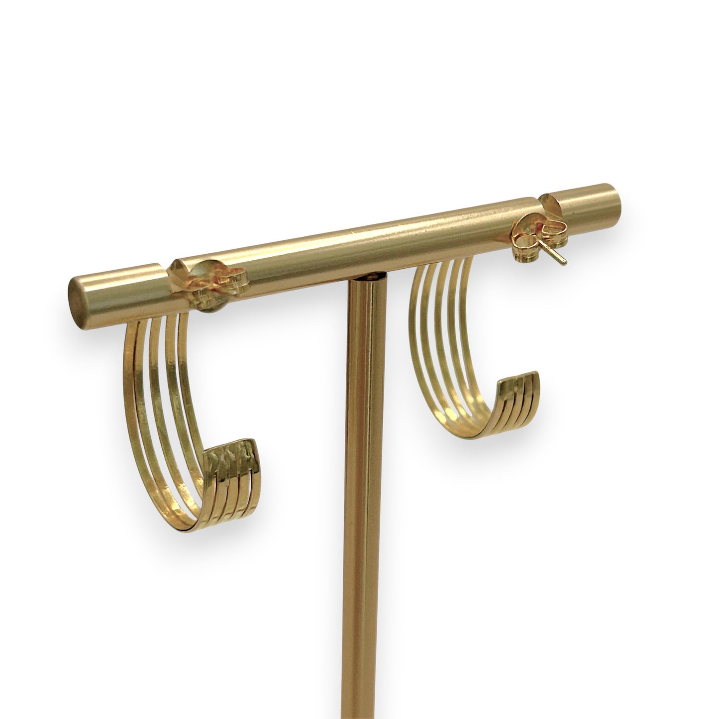 NZGD | 14ct Gold Urban Luxe J‑Curve Earrings